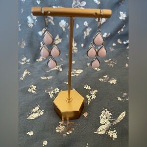 Chic Pink Teardrop Earrings